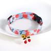 Adjustable Denim Pet Collar With Embossed Star Cherry Bear Pendant Bell Cats Dogs