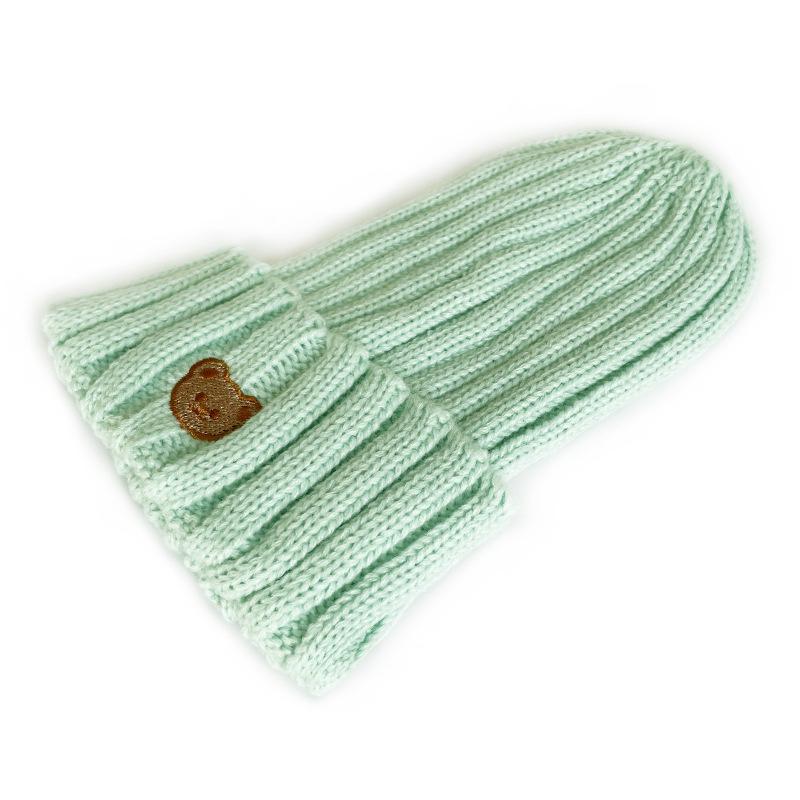 Cozy Autumn/Winter Crochet Baby Beanie with Embroidered Bear