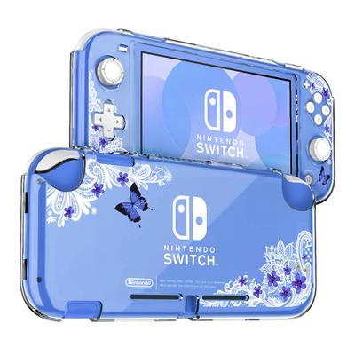 DLseego Switch Lite Clear Switch Lite Detachable PC Transparent Ultra Full Easy Cute Pressed Flower Butterfly Design Case, Cover, Case, Lightweight,