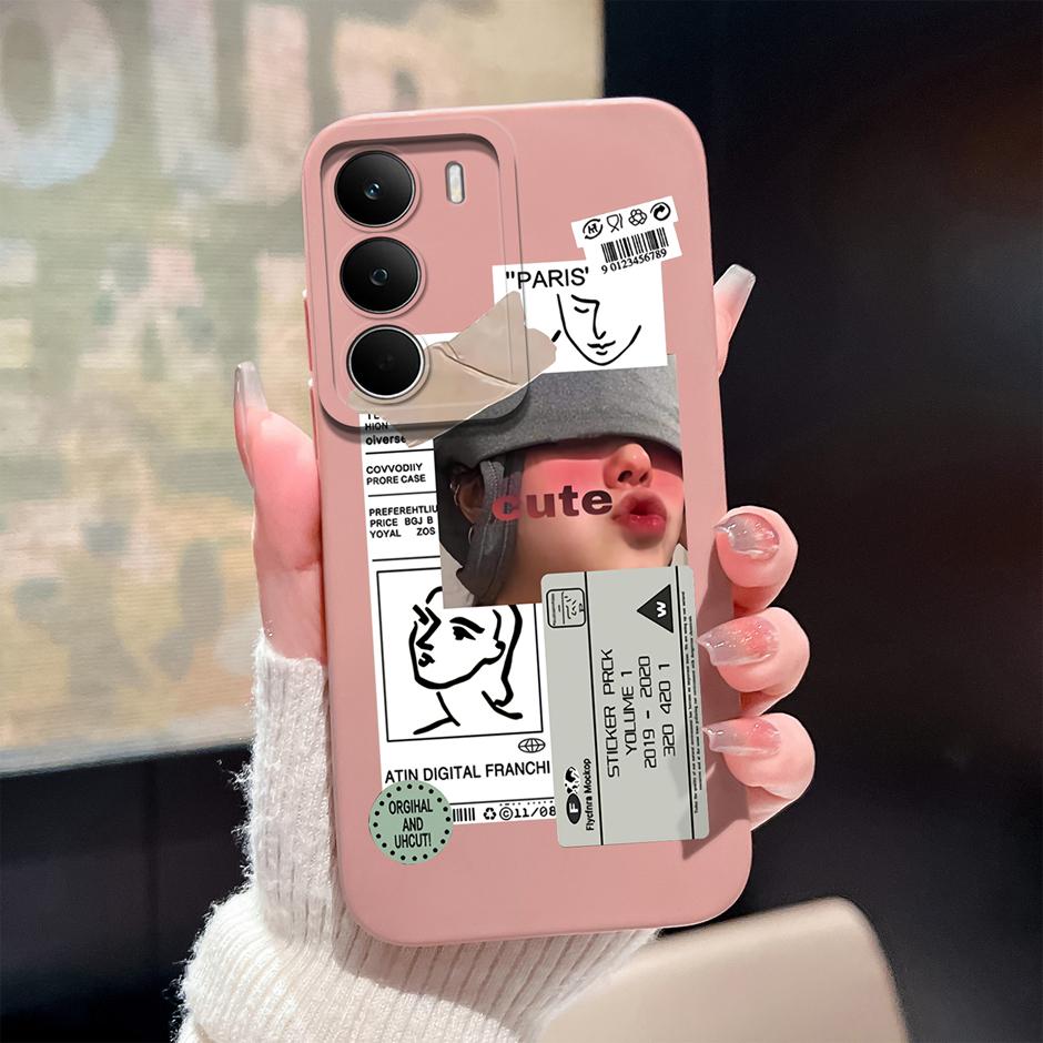 For Realme C71 C73 C75 C75x Phone Case Fashion Cartoon Sweet Girl Soft Silicone Anti Scratch Protective Bumper Back Cover Fundas