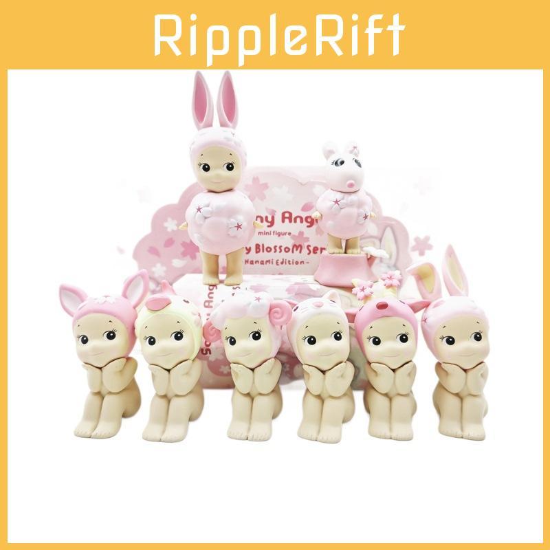 Pvc Sonny Angel Figurine Hanami Series Sitting Sakura Hidden Collectible Toy For Gift And Display