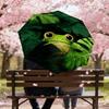 Jungle Adventure Frog Print Umbrella: Automatic Opening & Closing, Outdoor Protection, Lightweight and Durable for Travel, Unique Gift Idea 063