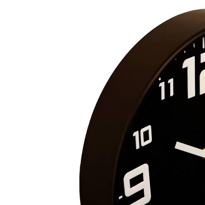 Horloge argent "Silence" noir D30cm - Atmosphera createur d'interieur