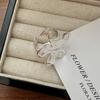 925 Sterling Silver Exaggerated Big Flower Adjustable Rings For Women Luxury Quality Jewelry Accessories Wholesale Jewellery