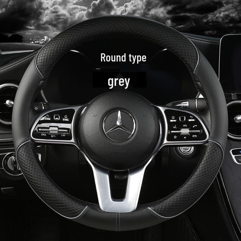 Four Seasons Wear-Resistant Universal Leather Steering Wheel Cover