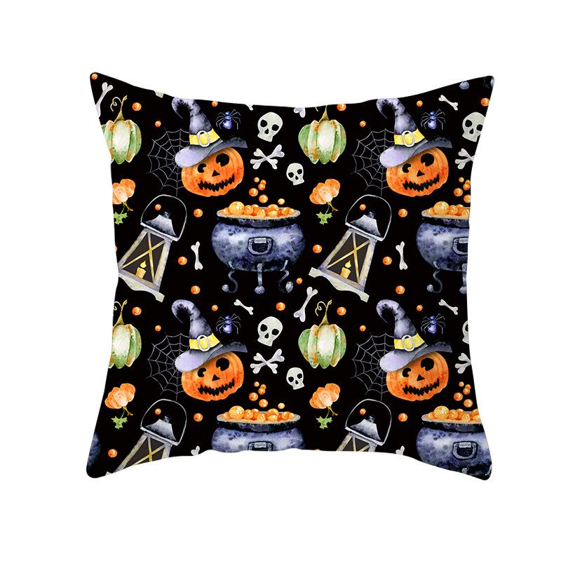 New Halloween Pumpkin Pillow Cover Home Peach Skin Home Decoration Supplies Cushion Waist Pillow Cover