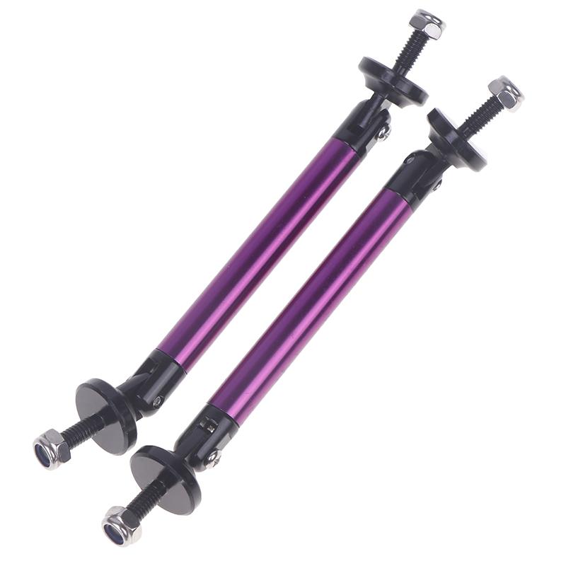 2 шт. универсальный гоночный регулируемый передний задний бампер сплиттер опорная планка / комплект тяги гоночный 75 мм фиолетовый