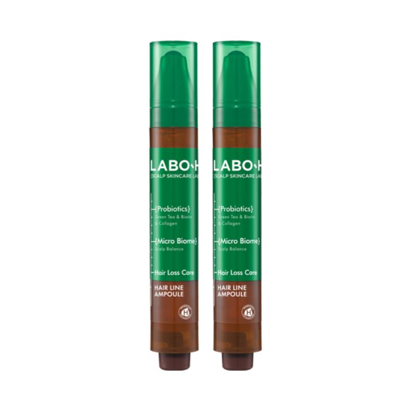 LABO-H Hairline & Scalp Strengthening Ampoule | Anti-Hair Loss & Root Revitalizing Serum | 15ml x 2pcs (Duo Pack)