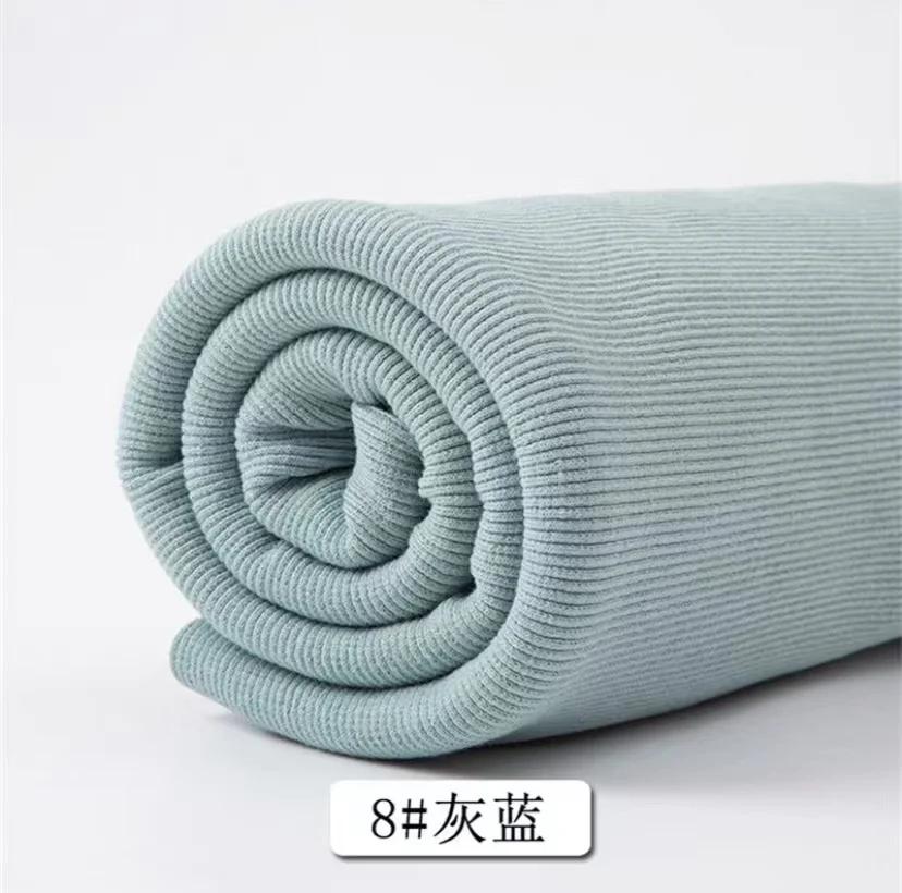 Cotton Stretch Ribbed Knit Fabric, Neckline, Cuffs, Hem, Cinched Elasticated Garment Fabric, Pregnant Woman Belly Support