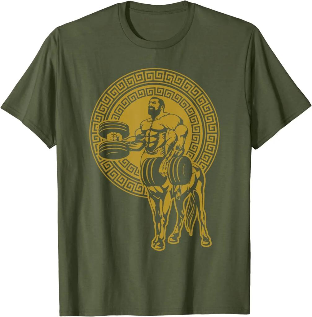 Centaur Gym Fitness Muscle Training Deadlifts Workout TShirt 100 Cotton ONeck Summer Short Sleeve Casual Unisexs Tshirt