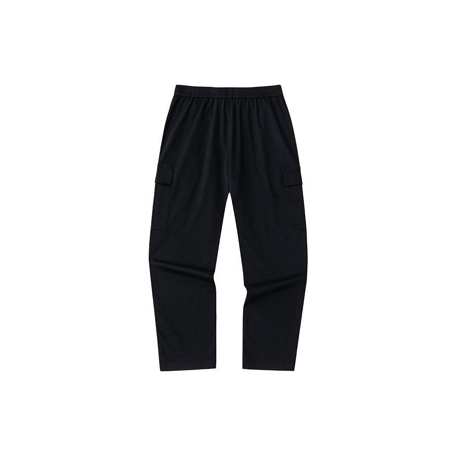 Anta Dějí se dobré věci Jednobarevné Outdoorové sportovní Elastické Rovné Volné Ležérní Kalhoty Pánské Spodky Základní-Černá 952418501-2