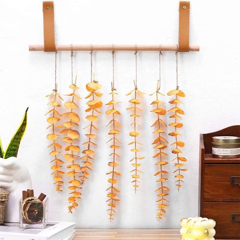 2025+ 16 Pcs Artificial Leather Wall Hooks Wall Hanging Strap Wall Mounted Loop for Hanging Leather Strap Hangers