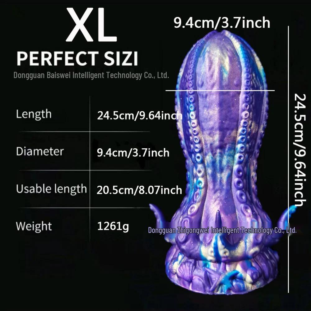 Dilatator Anal Extra Mare din Silicon în Formă de Caracatiță pentru Bărbați și Femei - Produs SM Moale pentru Adulți