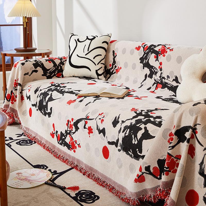Sofa Towel a Whole Full Covered Chinese Ancient Style Living Room Rosewood Sofa Seat Cushions All-Inclusive Four Seasons Universal Sofa Cover Cloth