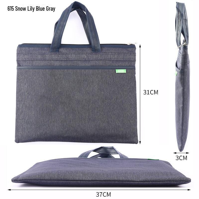 Herrars Stor Kapacitet Dubbellagers Vattentät Kontorsportfölj med Fack för Dator och Dokument