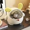 Cute Rabbit Desktop Waste Bin With Lid Large Capacity Sundries Organizer Home Office Desktop Ornament Multifunction Storage Box