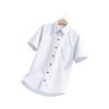 Summer Men's Lapel Shirt Woven Solid Color Simple Loose Casual Short-sleeved Shirt