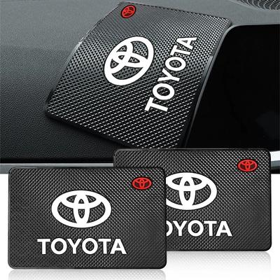 Car Badge Styling Non-Slip Mat Center Dashboard Anti-slip Pad Interior For TRD Corolla Yaris Aygo GT86 Prius RAV4 Camry