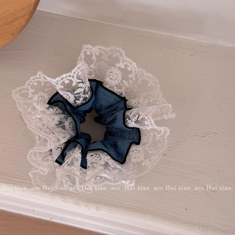 

Хвост в гонконгском стиле с резинкой, высококачественная резинка для волос в виде толстой кишки и головной убор из цветочного кружева