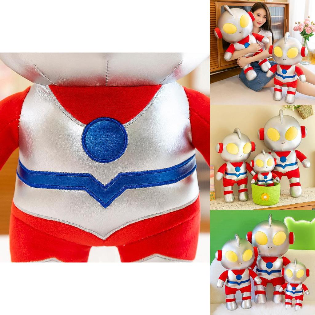 Adorable Silver Ultraman Plush Toy For Kids Perfectly Soft Stuffed Animal Gift