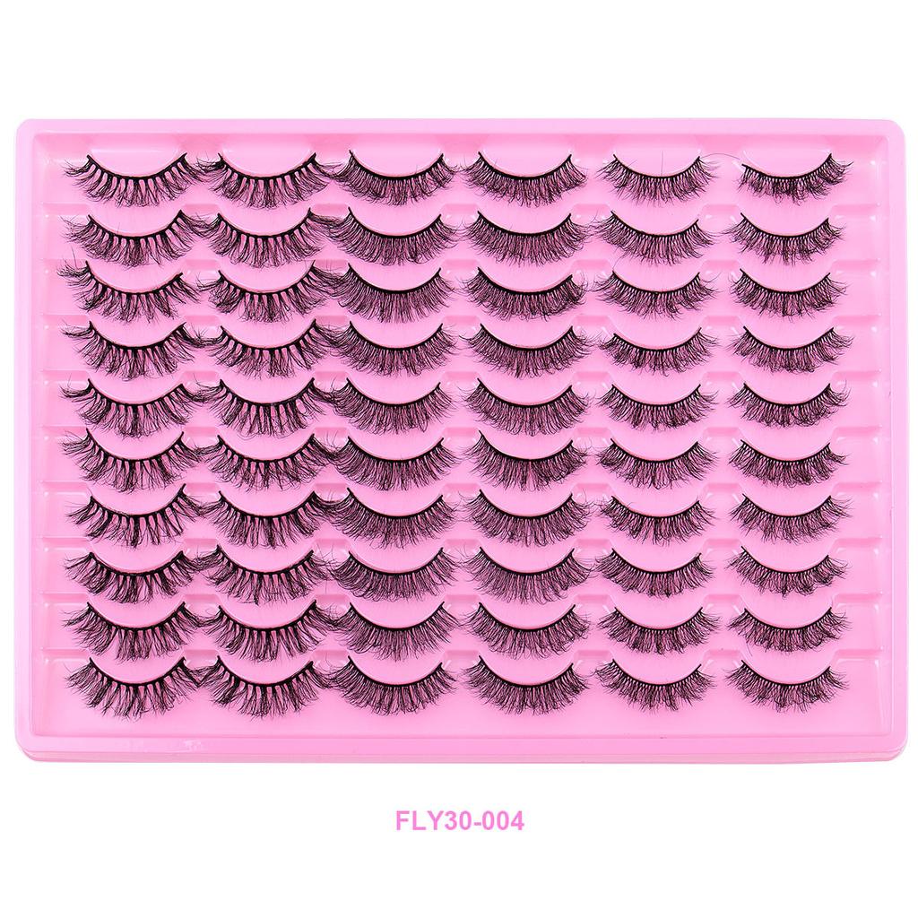 30 Pairs Of Imitation Mink False Eyelashes, Multi-Layer Thick Eyelashes, Daily Simulation Eyelashes