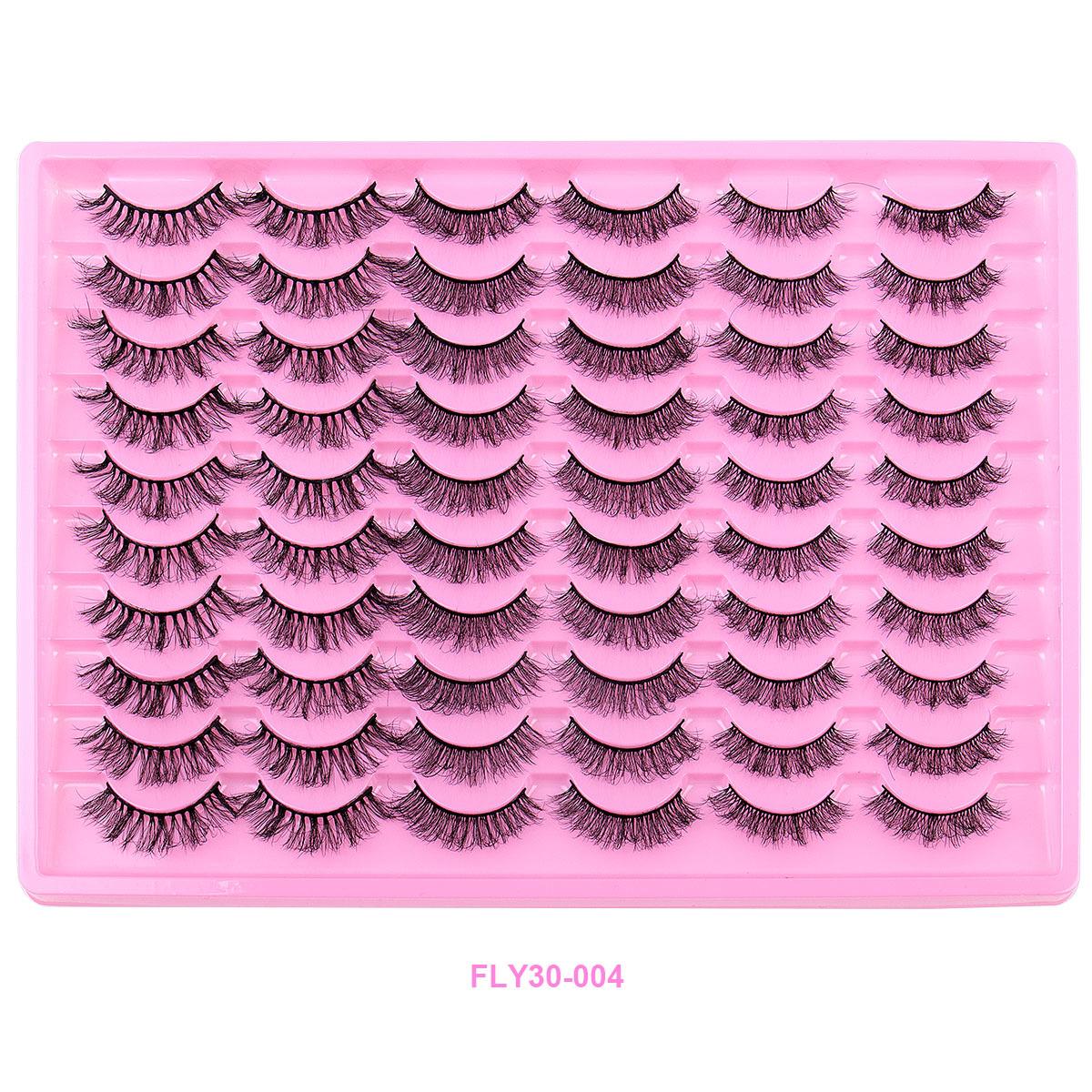

30 Pairs Of Imitation Mink False Eyelashes, Multi-Layer Thick Eyelashes, Daily Simulation Eyelashes