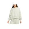 Logo Embroidered Round Neck Pullover Long Sleeve Sweatshirt Women Sweatshirt Light-Bone DQ6845-072