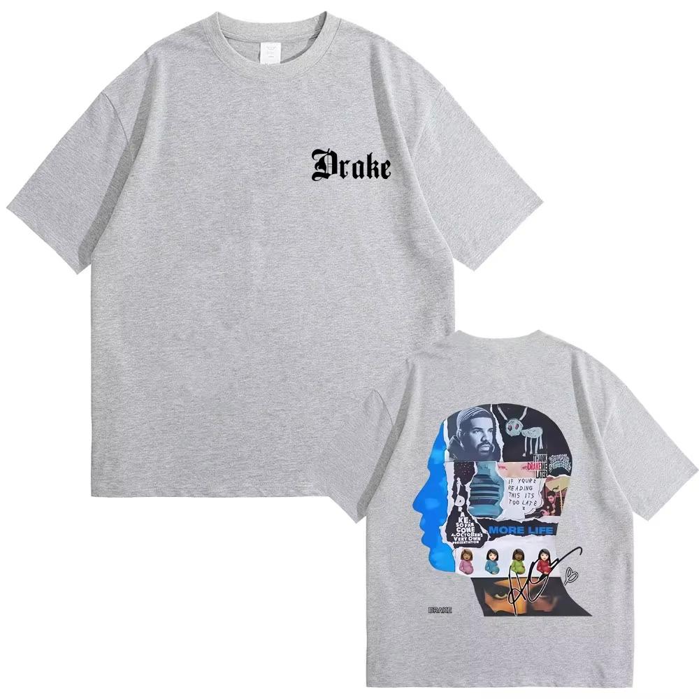 2026 Rapper Drake Album Cover Grafik T-Shirt Herren Damen Hip Hop Mode Popmusik T-Shirts Männlich Lässig Baumwolle Streetwear