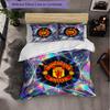 Juego de Cama de 3 Piezas con Patrón del Manchester United Suave Microfibra Funda Nórdica con Fundas de Almohada para Dormitorio