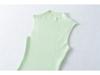 Elegant Korean Sleeveless High Neck Knit Vest for Women - 2026 Summer Slim-fit Top