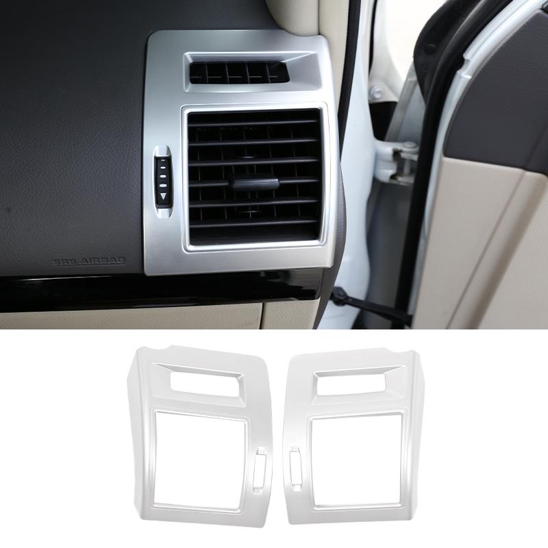 

For Toyota Land Cruiser Prado FJ150 150 2010-2019 Car Dashboard Side Air Conditioner Air Outlet Frame Cover Trim Car Accessories серебряный