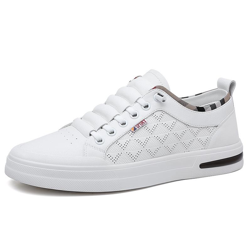 Autumn and Winter New Men's Shoes Inner Height Increase Leather Shoes Little White Shoes Board Shoes Genuine Leather Casual Men's Leather Shoes