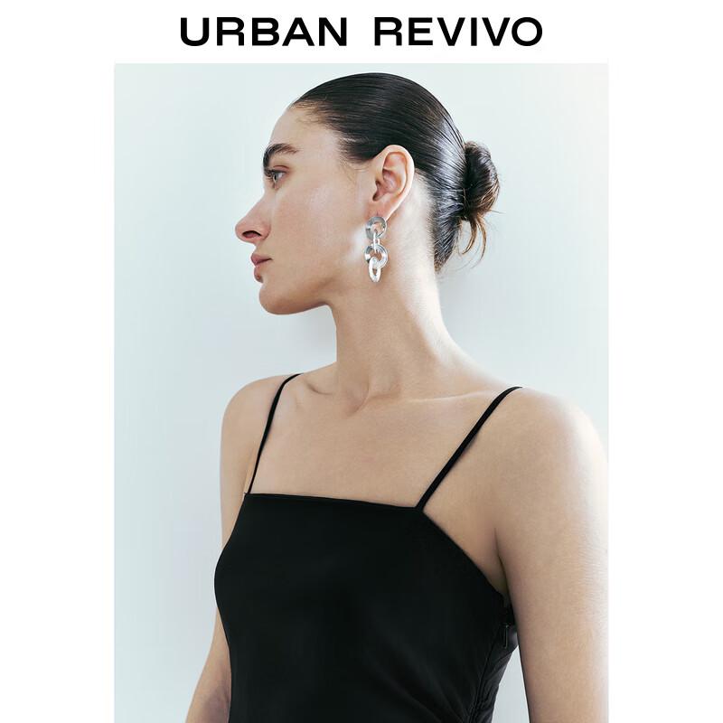 UR Women's 2024 Autumn Pleated Slim Spaghetti Strap Mini Dress