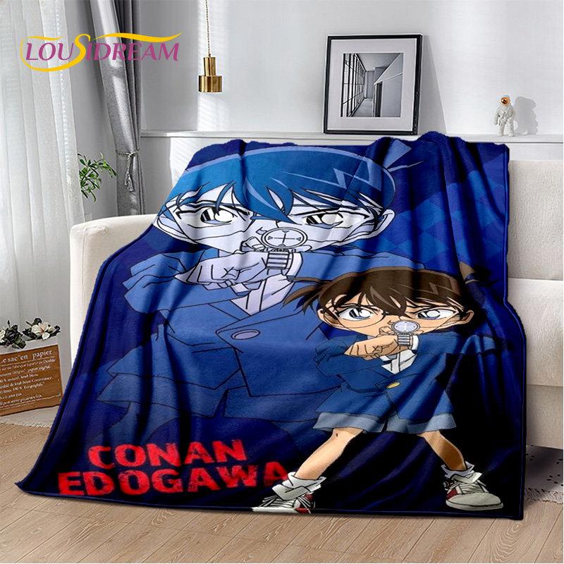 Detective Conan Cartoon Anime Soft Plush Blanket,Flannel Blanket Throw Blanket for Living Room Bedroom Bed Sofa Picnic Cover 3D