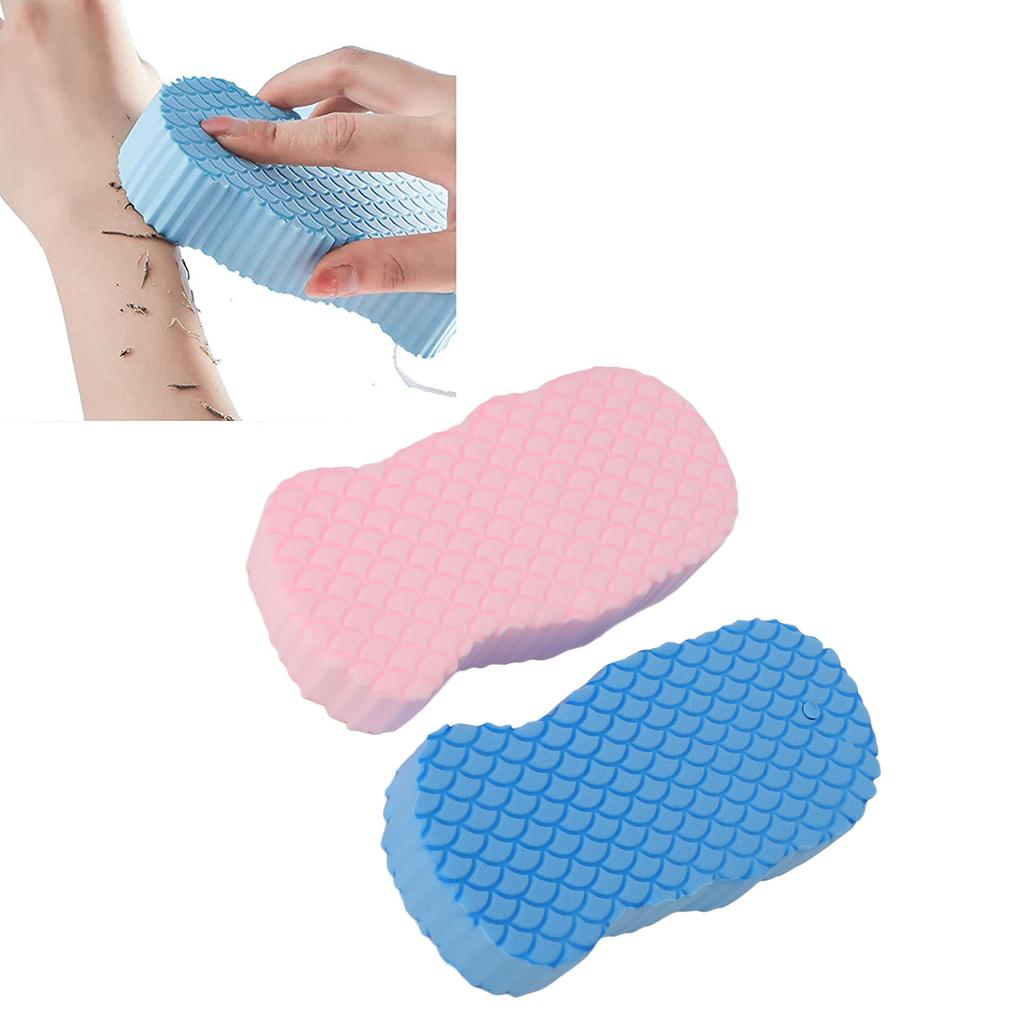 2pcs 3D Bath Sponge Exfoliating Soft High Toughness Reusable Body Shower Sponge for Adults Kids