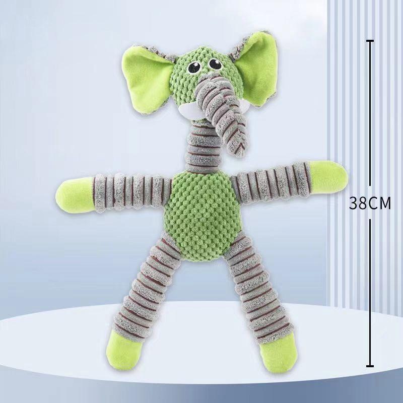 Pet Dog Cartoon Plush Sound Squeaky Toys Animals Shape Pet Soft Plush Chew Molar Training Toy Puppy Teeth Cleaning Pet Toys