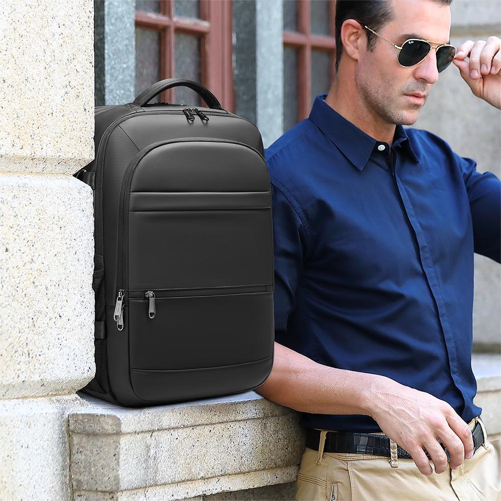 Pánský batoh pro 17/17,3palcový notebook Velkokapacitní 45 l Rozšiřitelný, S nabíjecím portem USB, otevírání o 180°, Kufr o velikosti 22 palců