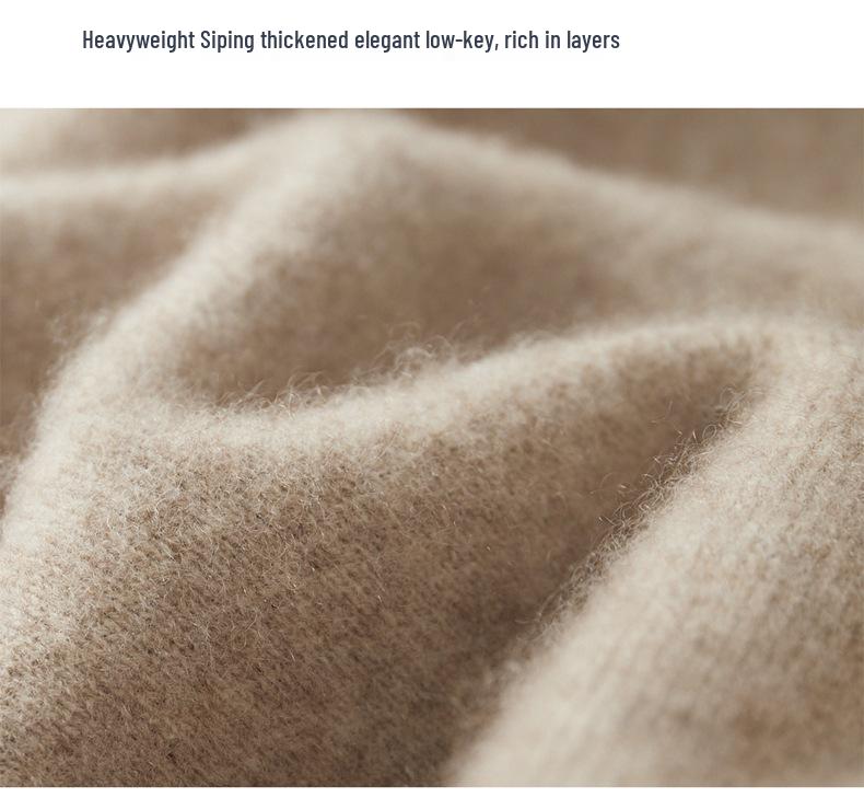 2025 A/W Męski sweter kardigan z czystej wełny z okrągłym dekoltem