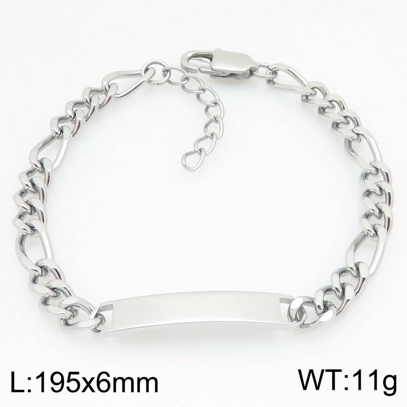 Trendy Engravable ID Curb Chain Bracelet for Men Women Stainless Steel Adjustable Wristband Jewelry Ideal for Personalized Gifts