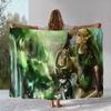 Retro Z-Zelda Cartoon Link Games Flannel Blanket,Ultra Soft Warm Plush Throw for Home Bedroom Bed Sofa Cover Camping Picnic kid