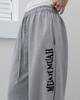 MUAHMUAH Wave Logo Wide Elastic Pants [Gray]