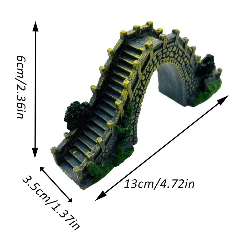 

Aquarium Decoration Bridge Garden Decoration Arch Mini Artificial Fish Tank Decoration Aquarium Bridge Ornament PVC Artificial чёрный