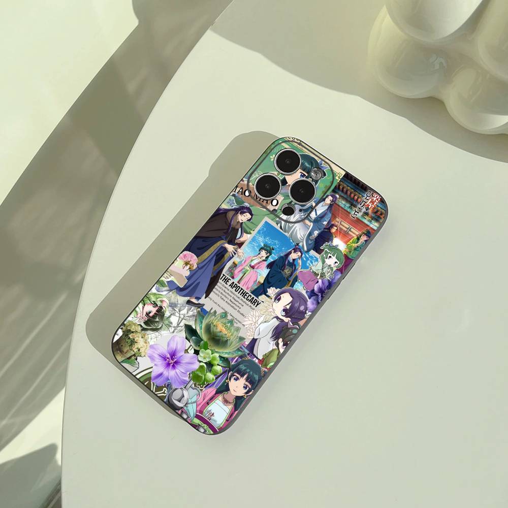 Apothecary Diaries Maomao Phone Case For iPhone 17,16,15,14,13,12,11 Pro Max,16/15/14Plus,XS Soft Black Cover
