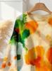 Women's Floral Tie-Dye Knit Sweater Pullover