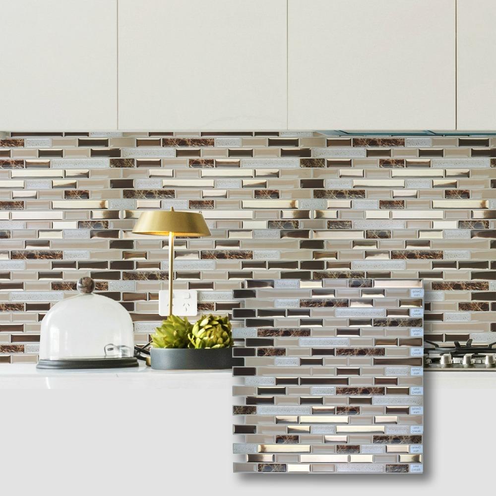 1 szt. DIY 3D Płytka Ścienna Naklejka Ścienna PVC Nowy Blat Kuchenny Dekoracja Pokoju