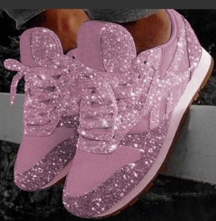 Spring and Summer Fashion Trend Large Size Round Head Low Top Sequins Women's Single Shoe Style Sports and Leisure
