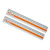   Pack Of 2 15cm Aluminum Straight Ruler With Anti Slip Grip And Clear Marking