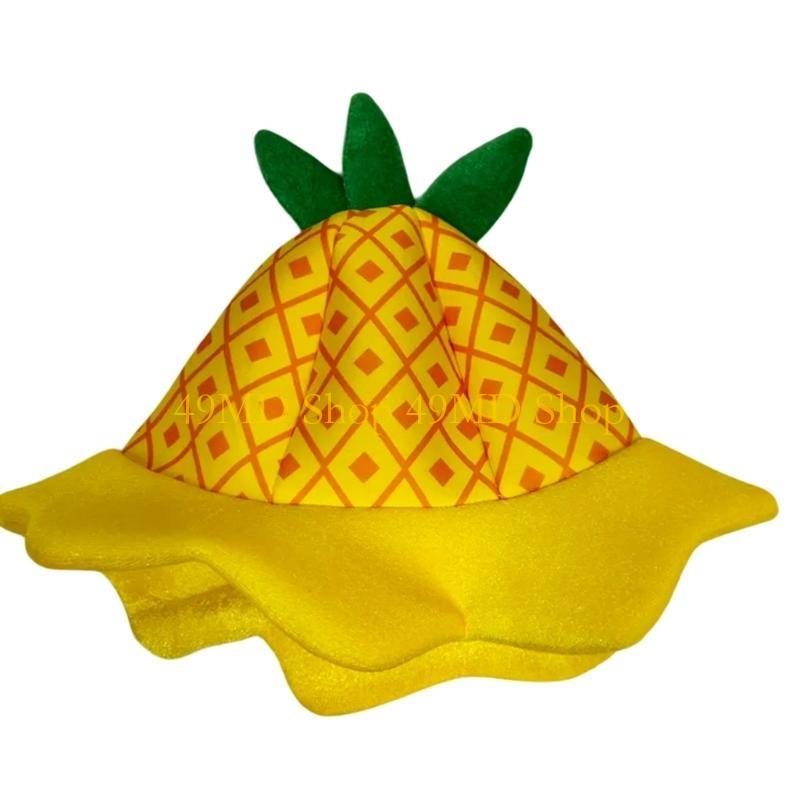 49MD Pineapple Pattern Hat Soft Velvets Hat Daily Wear Hat Winter Breathable Hat for Youthful Fashion Enthusiasts