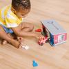 Melissa & Doug First Wooden Toy Emergency Vehicle Set with Key, Red, Ages 3 and Up, Authentic, 4607