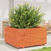 VidaXL Planter Wax Brown 90x90x49.5 Cm Solid Pine Wood, Outdoor Planter, Flower Box, Tomato Planter, 3282536